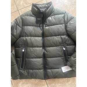 NWT Bugatchi XXL 2XL Sorona Full Zip Puffer Jacket Olive Green